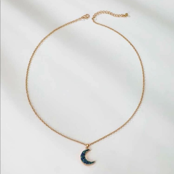 Bella • Rhinestone Moon Necklace - Picture 3 of 5